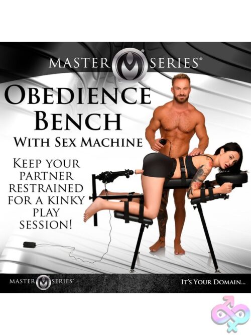 Obedience Bench With Sex Machine - Black - Image 9