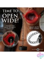 Master Series Plugged Silicone Feeding Gag Red - Image 6