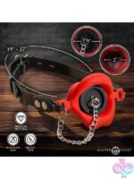 Master Series Plugged Silicone Feeding Gag Red - Image 7