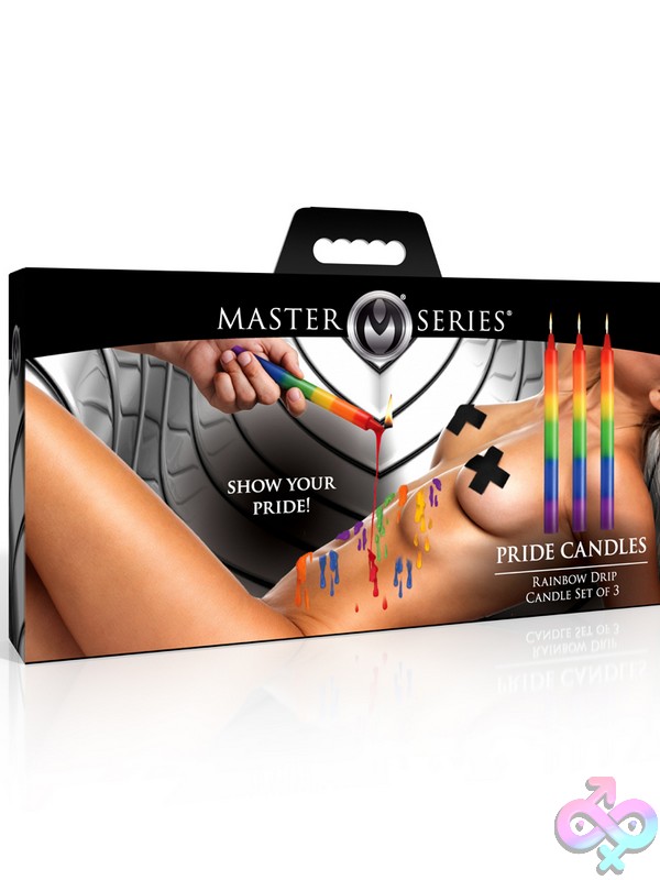 Low-temperature drip candles for couples set out on a nightstand for a candlelit massage date night