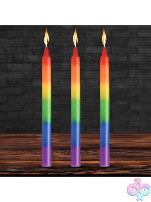 Pride Rainbow Drip Candle Set Of 3 - Image 4