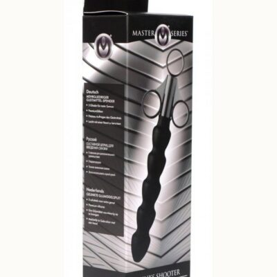 XL black silicone lubricant launcher with textured links by Xr Master Series