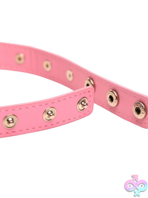 Spiked Heart Choker In Pink - Image 3