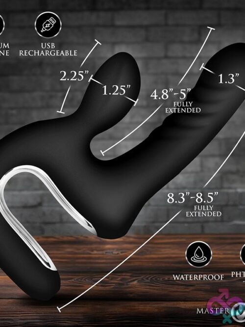 Master Series Thrust Pounder Thrusting Silicone Vibrator - Image 5