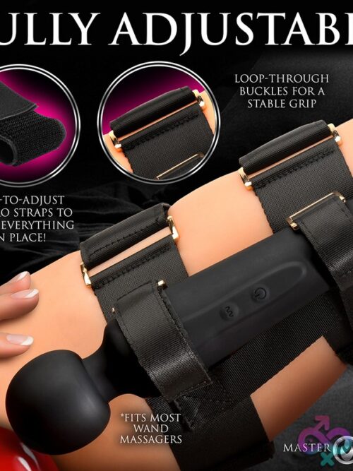 Master Series Thunderstick Thigh Strap Vibrating Wand With Harness - Image 5