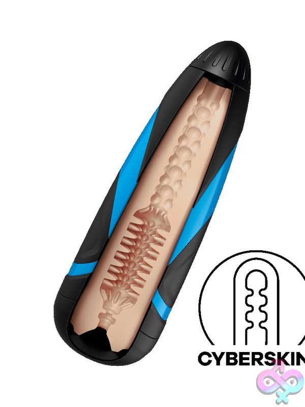 Discreet-Toys-Masturbator-Sleeve-Tornado-Bliss-Nu-Ee73-782-1217 Tornado Bliss Interchangeable Masturbator Sleeve In Beige Cyberskin With Spiral Texture By Satisfyer