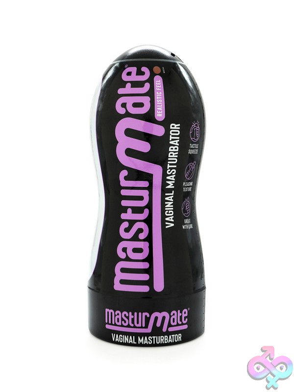 Discreet-Toys-Masturmate-Vagina-Mocha-Nu-Mmate-Vm Realistic Textured Vaginal Masturbator In Brown Squeezable Sleeve By Creative Conceptions