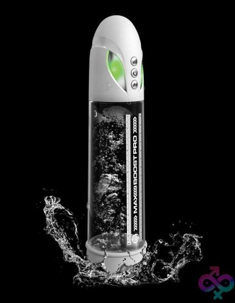 Pumped Vortex Masturbator Gunmetal - Discreet Toys Max Boost Pro Flow - White/Clear