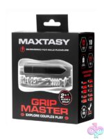 Clear dual-opening vibrating stroker sleeve with removable bullet by Maxtasy