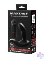 Bendable black silicone dual-motor prostate massager with remote control by Maxtasy