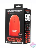 Small orange vibrating warming stroker masturbator by Maxtasy