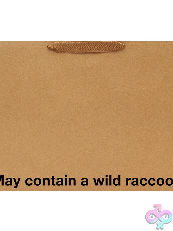 Discreet-Toys-May-Contain-A-Wild-Raccoon-Large-Gift-Bag-Nu-Lgb-004 Large Clear Gift Bag With May Contain A Wild Raccoon Text By Wood Rocket