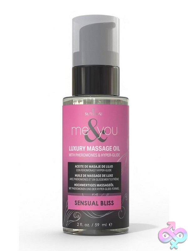 Discreet-Toys-Me-You-Massage-Oil-Sensual-Bliss-2-Oz-Bottle-Nu-Vl442 Clear Pheromone-Infused Silicone Massage Oil 2 Oz Bottle By Sensuva