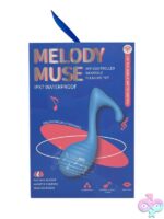 Melody Muse app-controlled clitoral vibrator in blue liquid silicone by Mature Pro