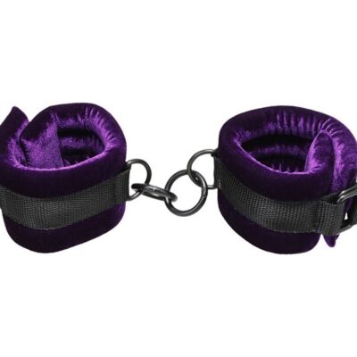 velvet ankle cuffs Merci Violet Black by Doc Johnson