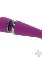 Mic Drop Mini Wand Vibrator in Purple by Playboy Pleasure - Image 3