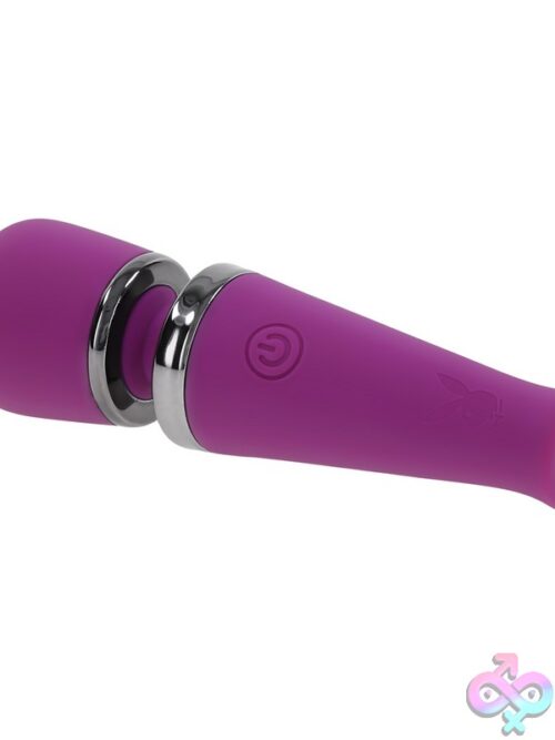 Mic Drop Mini Wand Vibrator In Purple By Playboy Pleasure - Image 3
