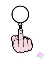 Middle Finger Keychain – Pink - Image 2