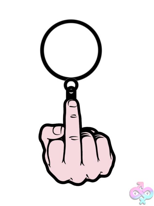Middle Finger Keychain – Pink - Image 2