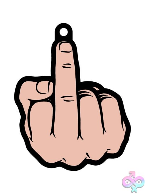 Middle Finger Peach Air Freshener - Image 2