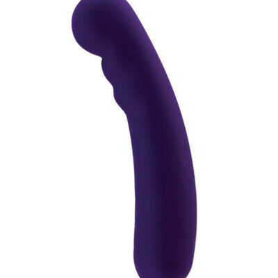 midori rechargeable g spot vibe deep purple by VeDO — flexible silicone vibrator with bulbous head