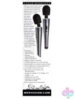 Mighty Metallic Wand – Rechargeable Massager in Charcoal Black - Image 2
