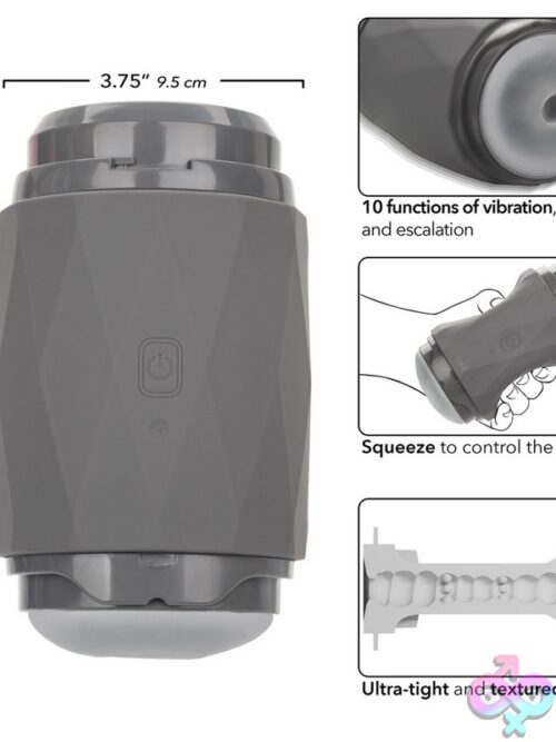 Milk Master Vibro Squeeze Stroker – Gray - Image 3