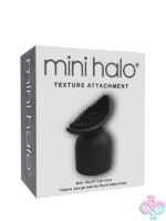 Mini Halo textured wand attachment in black by Shibari