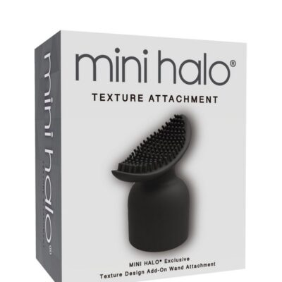 Mini Halo textured wand attachment in black by Shibari