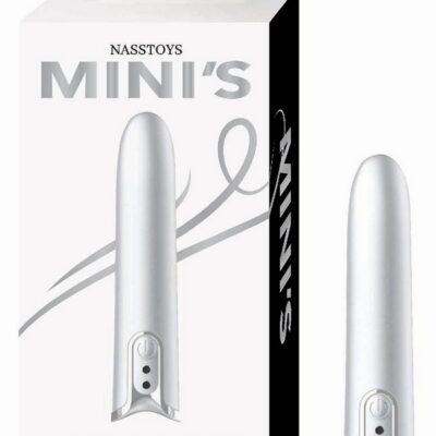 Compact silver ABS plastic bullet vibrator with rounded tip by Nasstoys