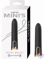 Sleek black compact bullet vibrator in silicone and ABS plastic by Nasstoys