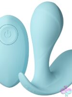 blue rechargeable panty vibe Minnie's Pop Blue by NS Novelties