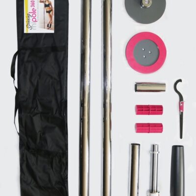 Mipole 360 Spinning Professional Dance Pole silver portable kit by Mipole