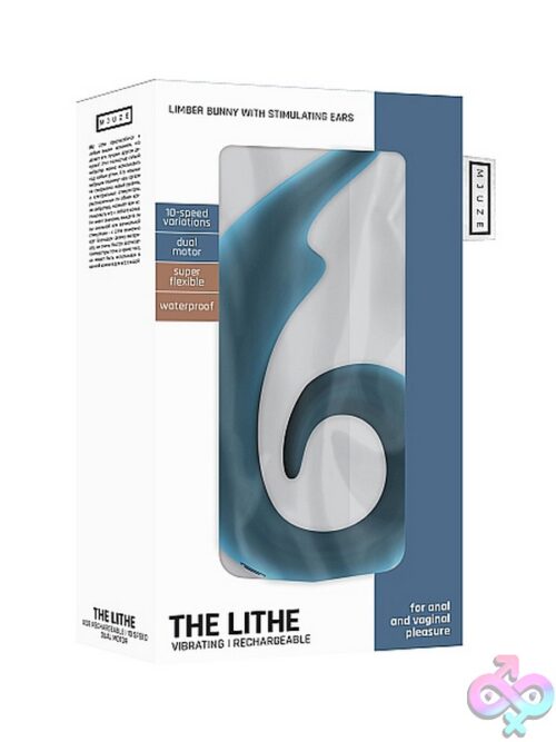 Mjuze Lithe Bendable Silicone Couples Vibrator In Black And Blue