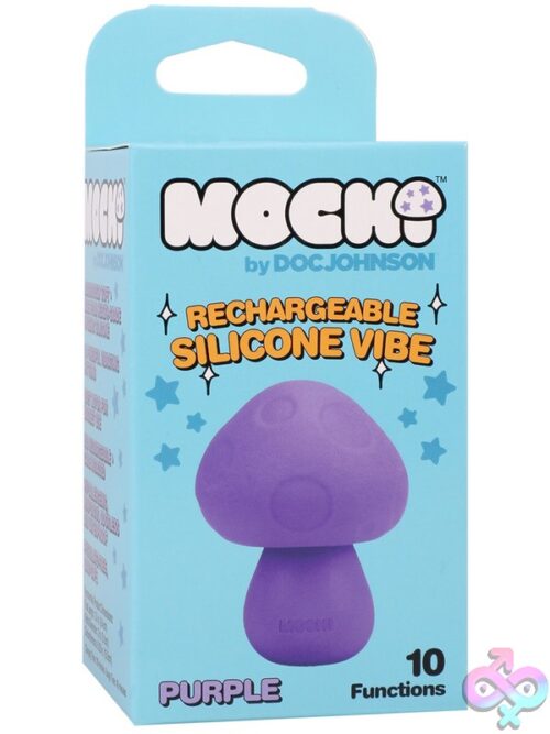 Mochi Mushroom Vibe Palm-Sized Silicone Clitoral Vibrator In Pink And Purple