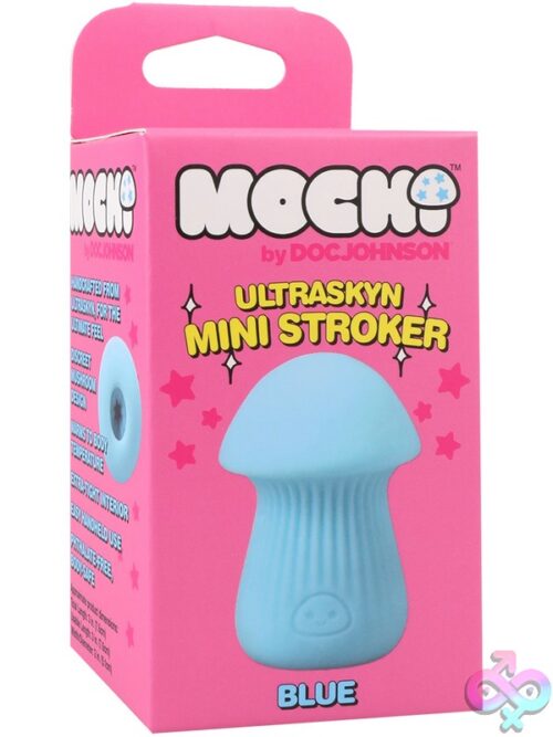 Mochi Ultraskyn Mini Stroker In Four Colors — Blue, Green, Purple, And Yellow — Shown On A Clean Neutral Background
