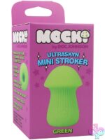Mochi Ultraskyn Mini Stroker in four colors — blue, green, purple, and yellow — shown on a clean neutral background