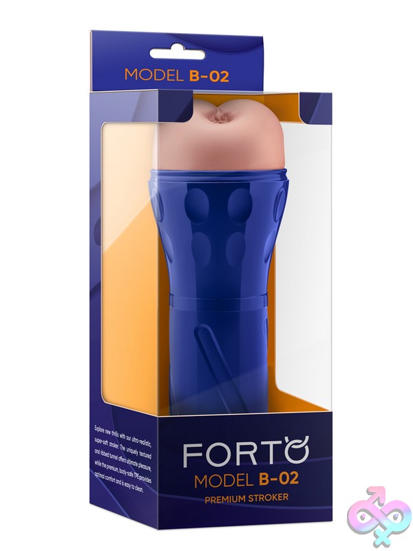 Discreet-Toys-Model-B-02-Stroker-Light-Nu-Fo-02B-03 Ultra-Realistic Beige Tpe Stroker With Textured Tunnel And Adjustable Suction By Forto