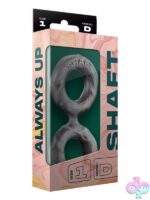 Model D Double C-Ring gray liquid silicone stretcher by Shaft