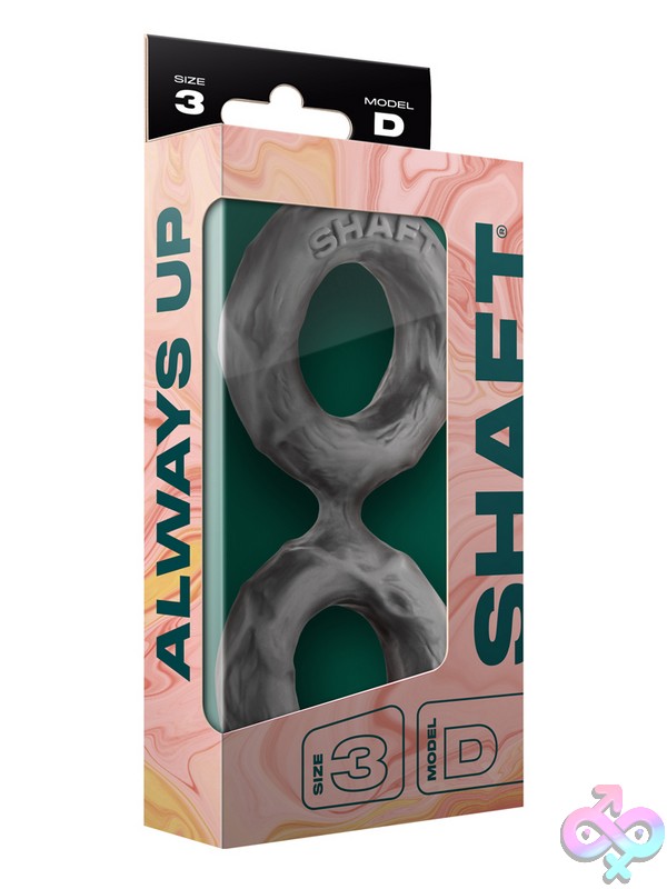 Discreet-Toys-Model-D-Double-C-Ring-Gray-Size-3-Nu-Sh-300L-23 Model D Double C-Ring Gray Liquid Silicone Stretcher By Shaft