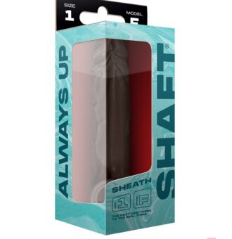 Realistic Mahogany Silicone Shaft Sheath Extension Sleeve By Shaft