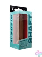 Realistic oak-tone Size 1x shaft extension sleeve in FLEXISKIN liquid silicone by Shaft