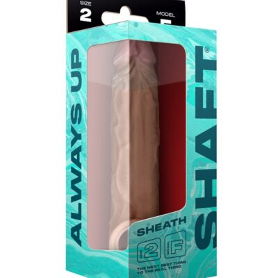 Realistic beige penis extension sheath in FLEXISKIN liquid silicone by Shaft