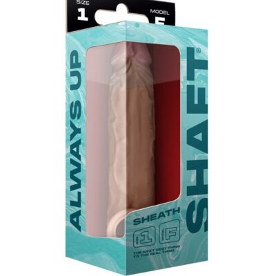 Realistic beige silicone penis extension sheath Size 1x by Shaft