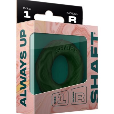 Snug green liquid-silicone c-ring FLEXISKIN Model R by Shaft