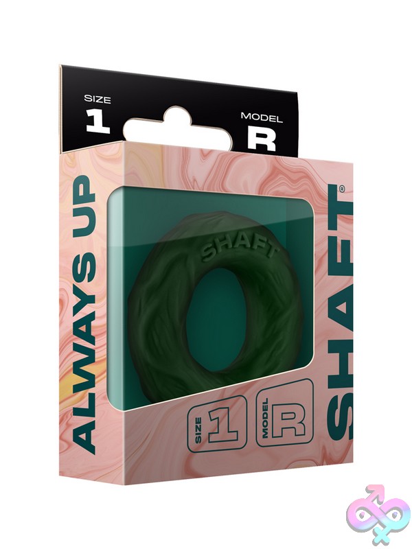 Discreet-Toys-Model-R-C-Ring-Green-Size-1-Nu-Sh-301S-17 Snug Green Liquid-Silicone C-Ring Flexiskin Model R By Shaft