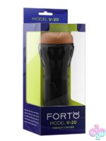 Ultra-realistic ribbed stroker in beige TPE by Forto