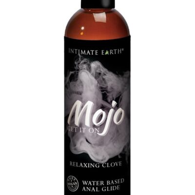 Mojo waterbased anal relaxing glide 4 oz bottle with natural clove oil by Intimate Earth
