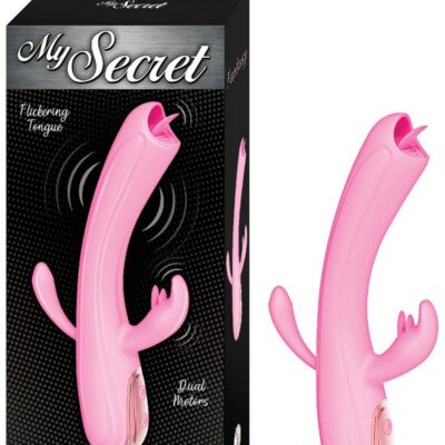 Pink triple-zone flickering tongue rabbit vibrator with dual motors by Nasstoys