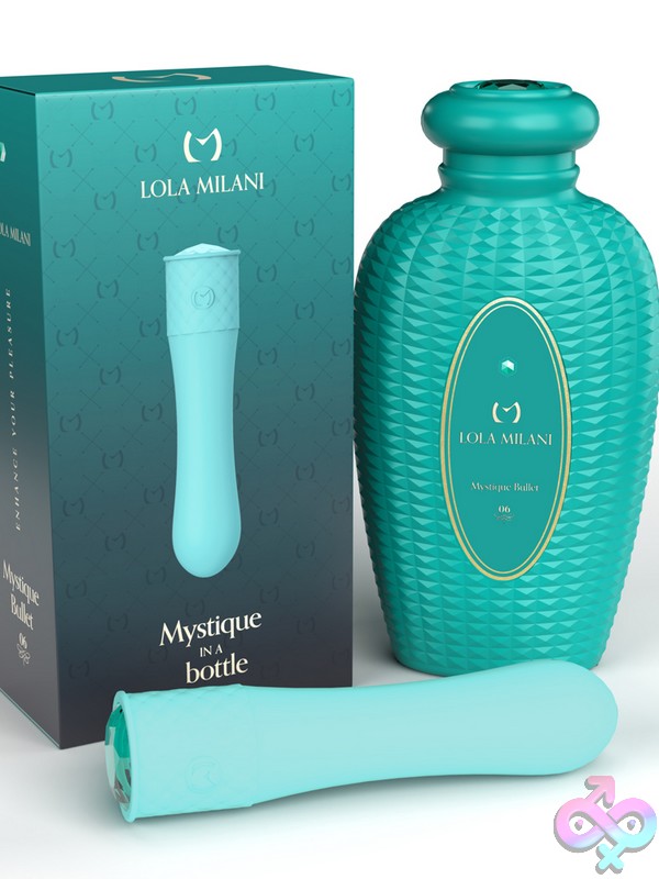 Discreet-Toys-Mystique-Bullet-Emerald-Nu-Lm-0103-Mb Emerald Green Keepsake Bottle And Platinum Silicone Bullet Vibrator By Lola Milani